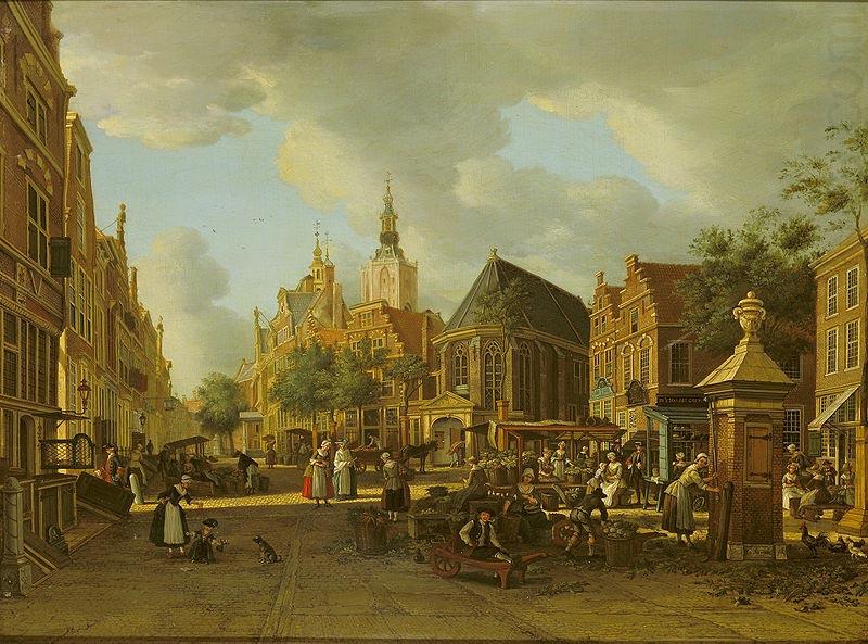 unknow artist The Groenmarkt as seen towards the Westeinde china oil painting image